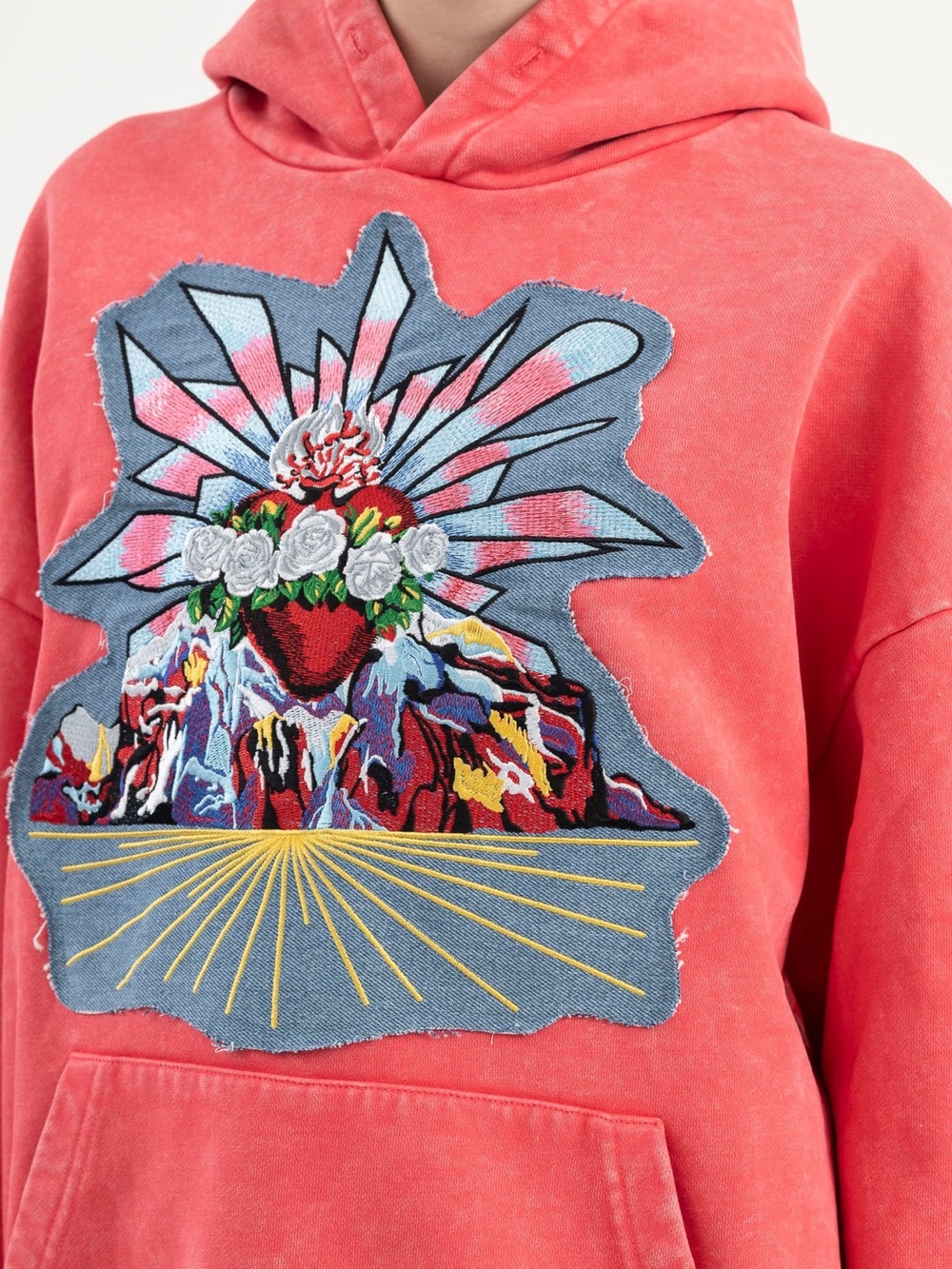 NWT RICHGAINER Patchwork Hoodie - Picture 6 of 16